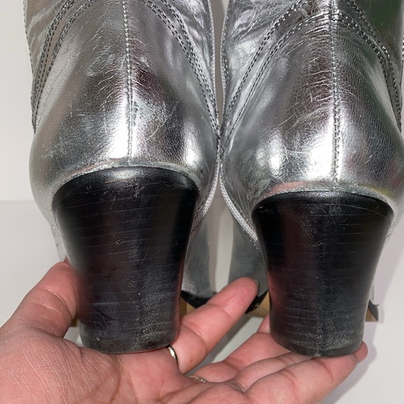 Vince Camuto Nedema Western Knee High Boot in Metallic Silver - Picture 8 of 17